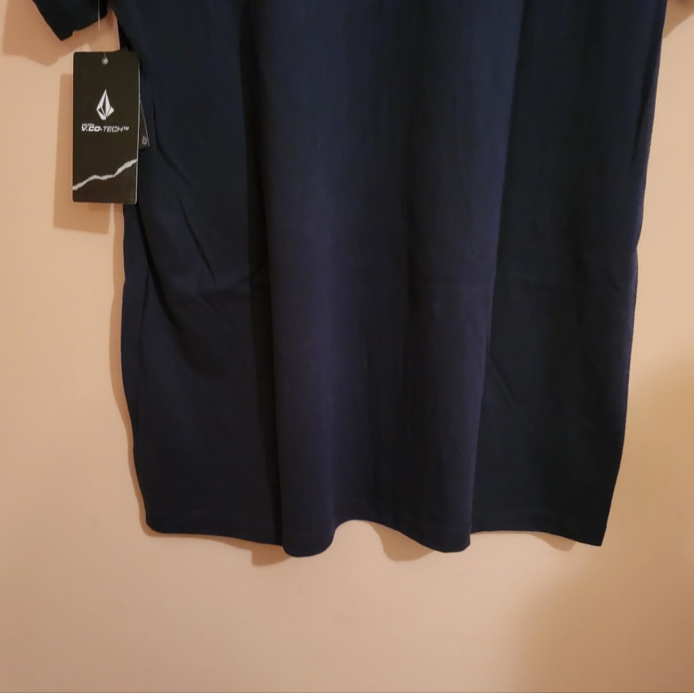 VOLCOM ENCYPHER TECH BLACK & TEAL TEE, SKATER, SURF, NWT, LARGE - Picture 7 of 10